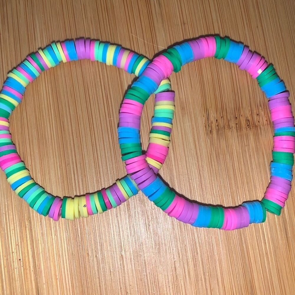5.2 Handmade Set Of‎ Clay Bead Bracelets